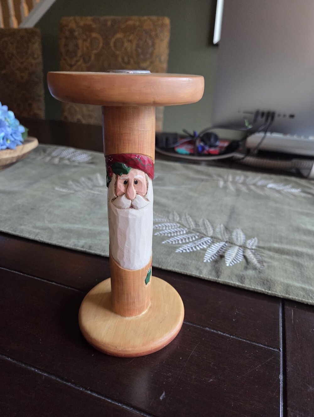 Midwest Of Cannon Falls Eddie Walker Wood Spool Santa